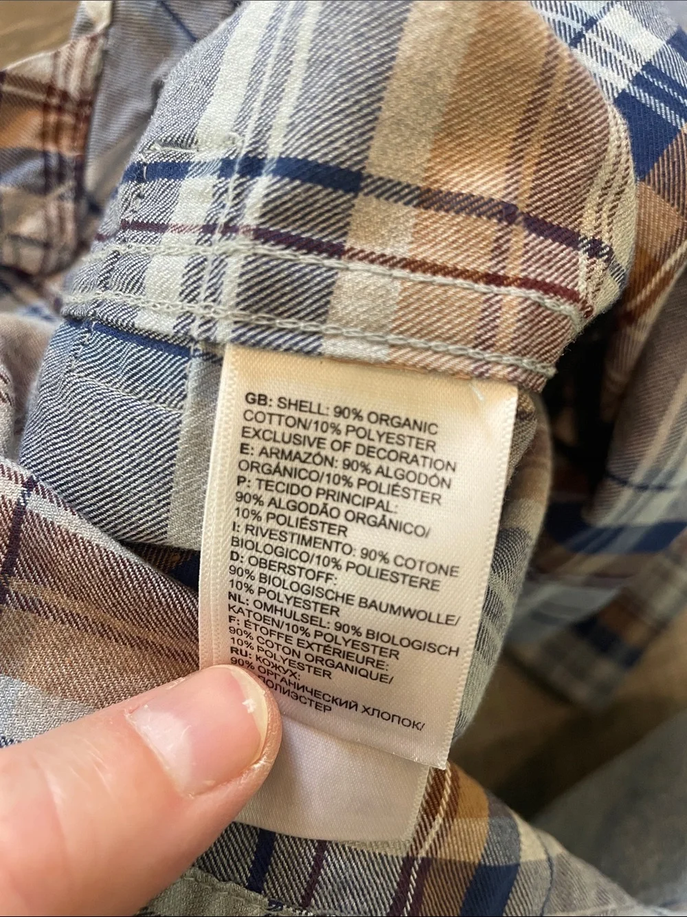 The North Face men’s organic cotton plaid shirt